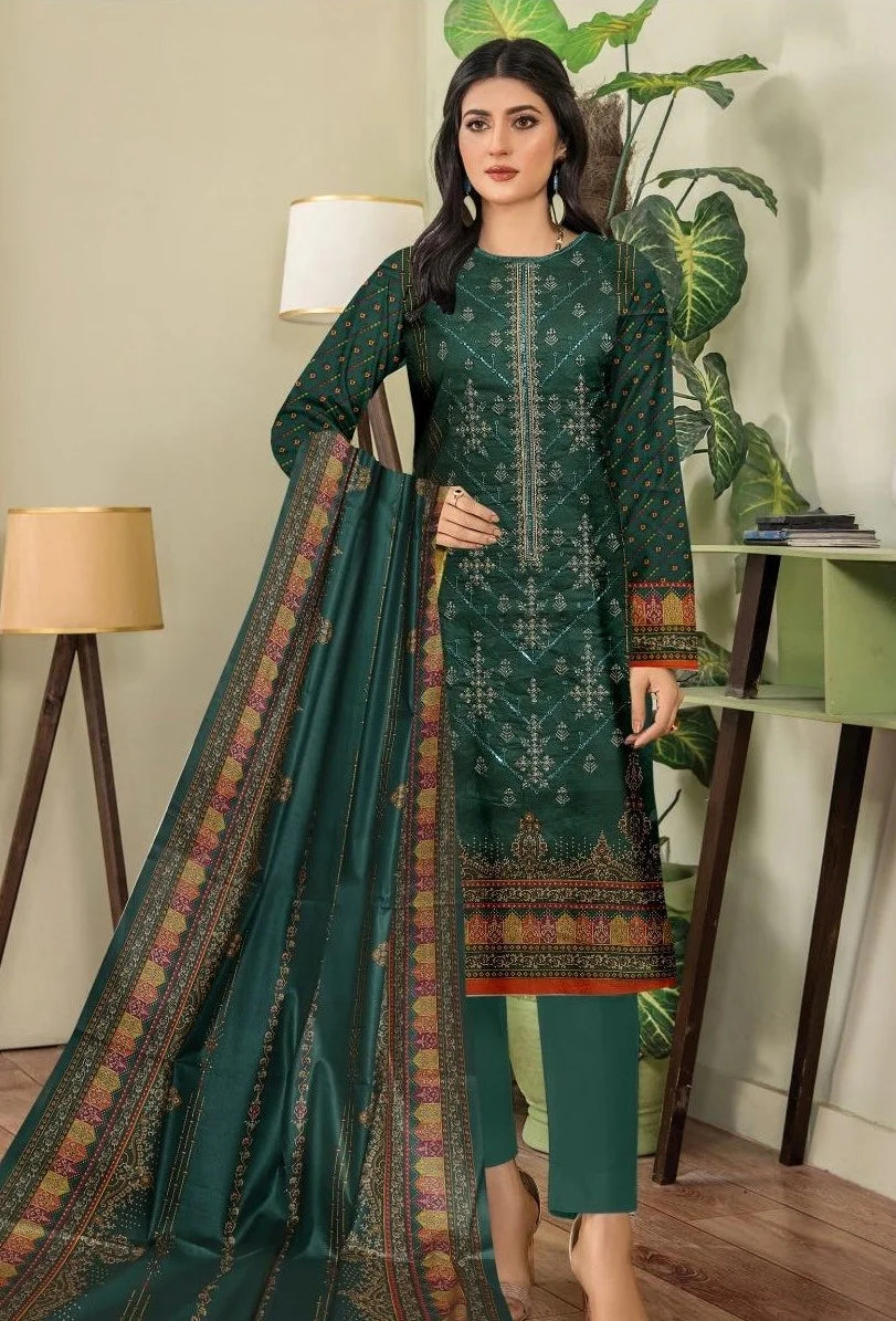 Eid special 3pc emb lawn  ES 516