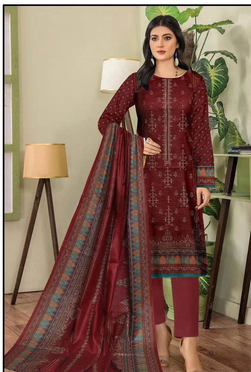 Eid special 3pc emb lawn  ES 520