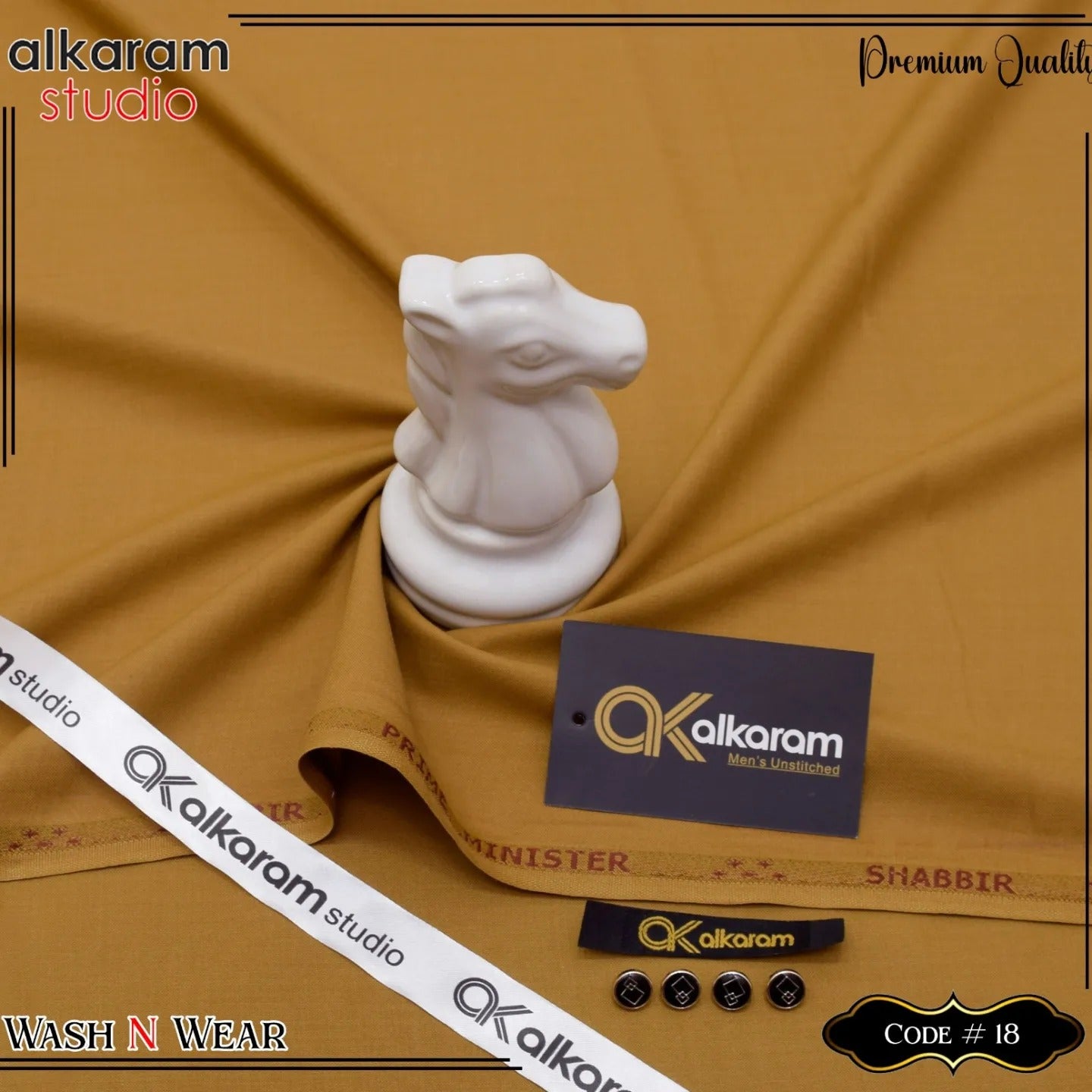 Alkaram Unstitch Premium Wash & Wear AKW 0010