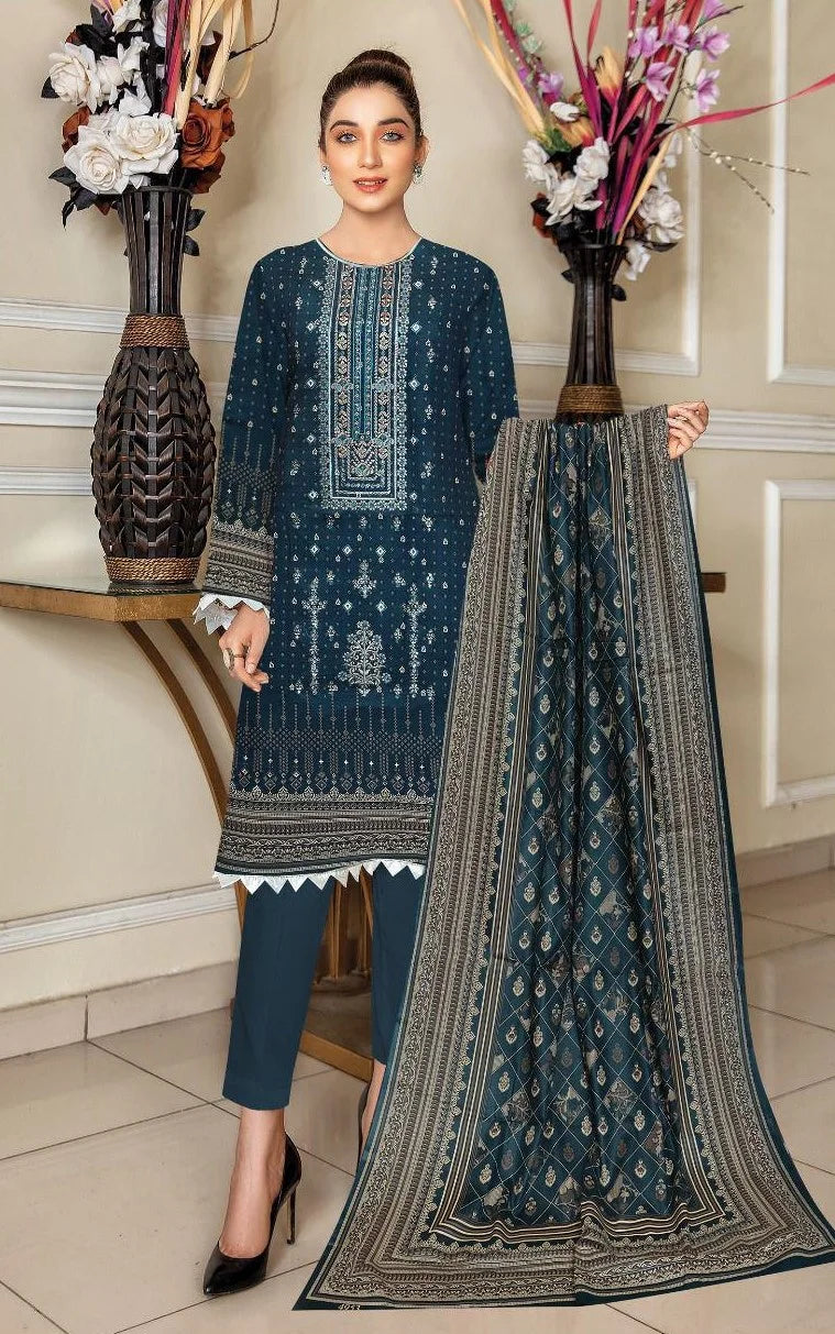 Eid special 3pc emb lawn  ES 525