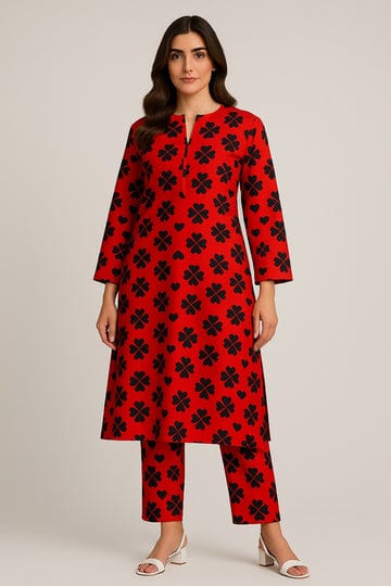 2 Pcs Unstitched Digital Print Suit AKS-045