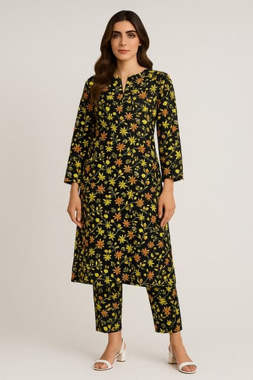 2 Pcs Unstitched Digital Print Suit AKS-055