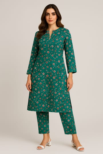 2 Pcs Unstitched Digital Print Suit AKS-048