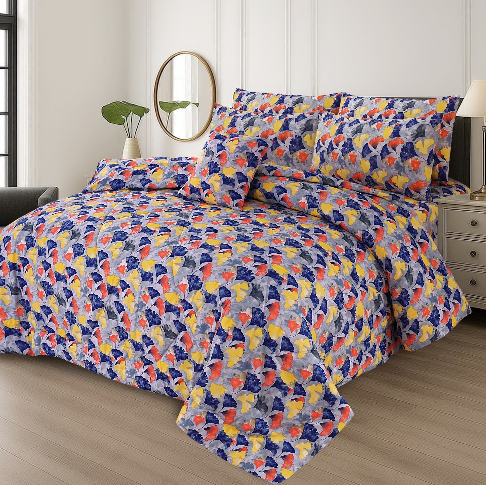 7 Pcs Comforter Set King Size Design KCC  079