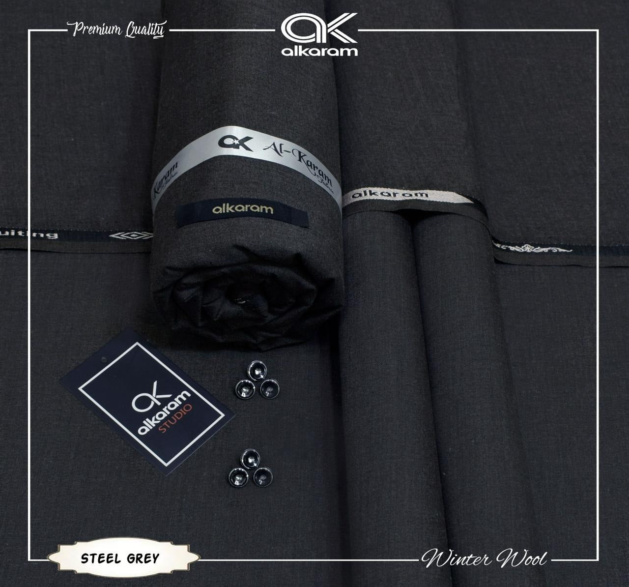 Alkaram Winter Unstitch Premium – Soft Pashmina Wool Fabric AKW 506