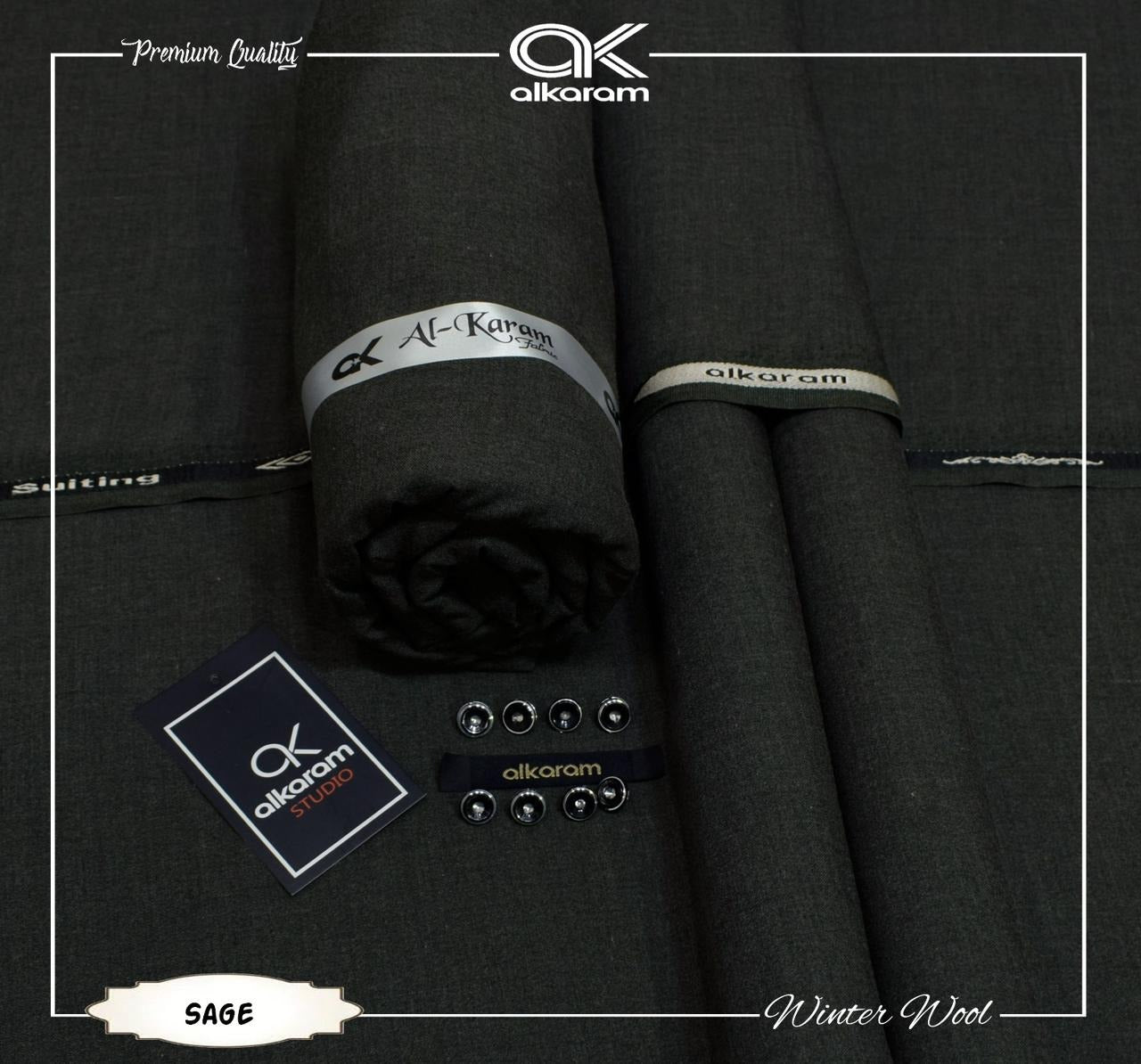 Alkaram Winter Unstitch Premium – Soft Pashmina Wool Fabric AKW 509