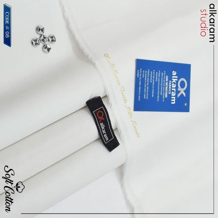 Alkaram  Unstitch Premium – Soft cotton Pashmina Fabric AKW 533