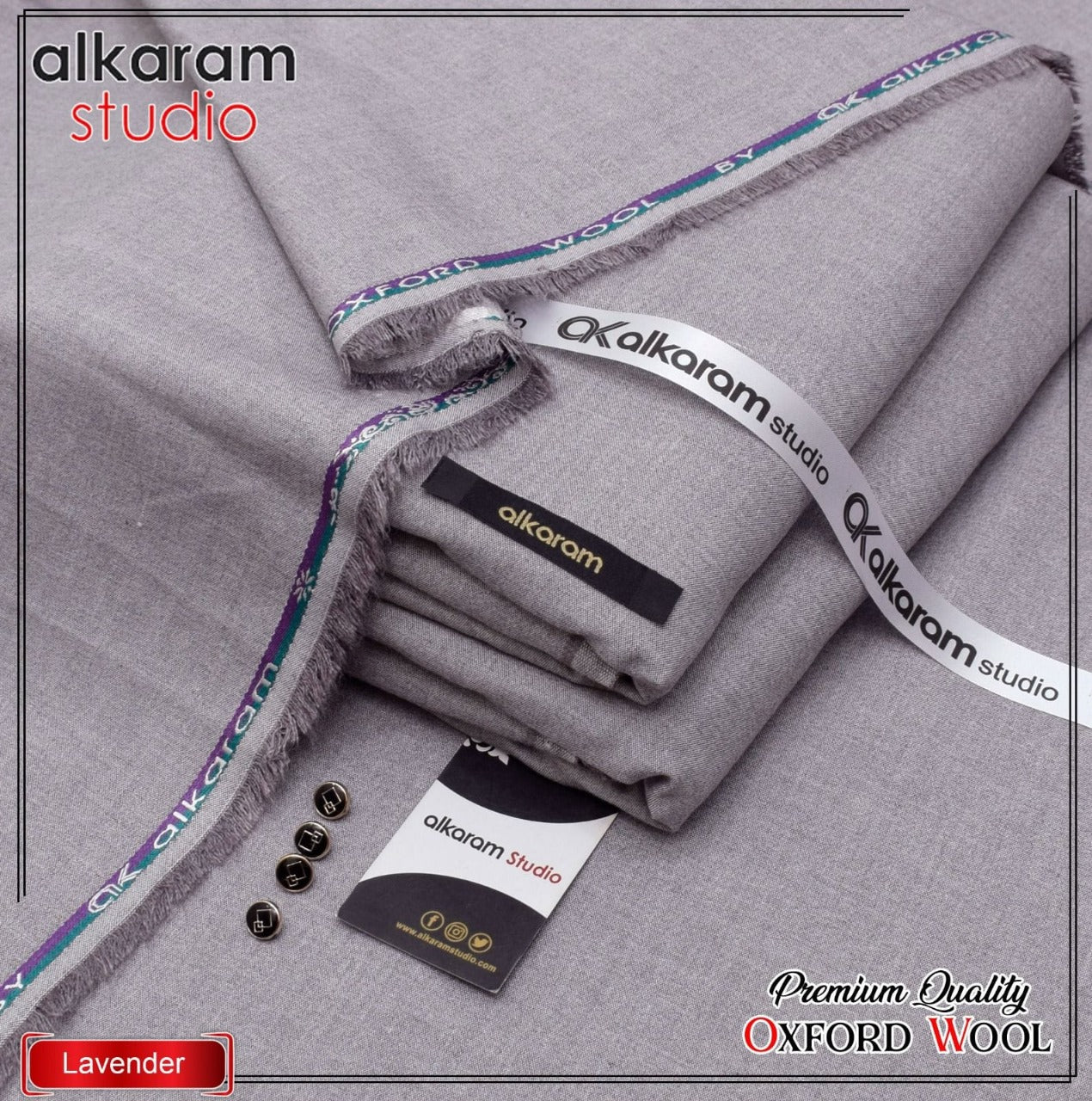 Alkaram Winter Unstitch Premium – Soft Pashmina Wool Fabric AKW 546
