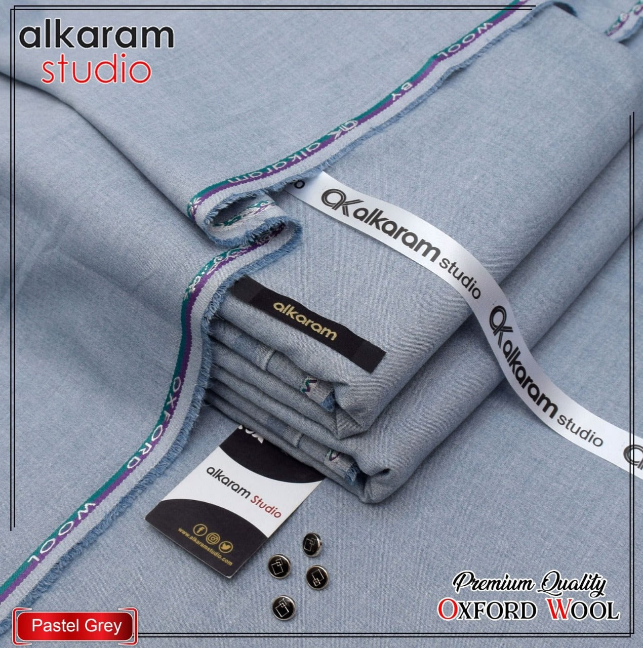 Alkaram Winter Unstitch Premium – Soft Pashmina Wool Fabric AKW 551