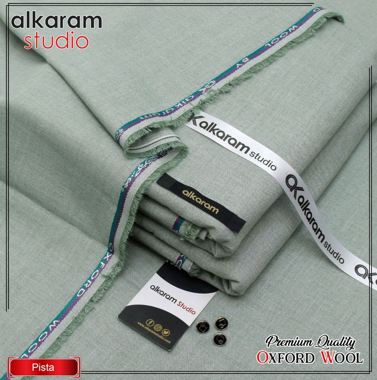 Alkaram Winter Unstitch Premium – Soft Pashmina Wool Fabric AKW 556